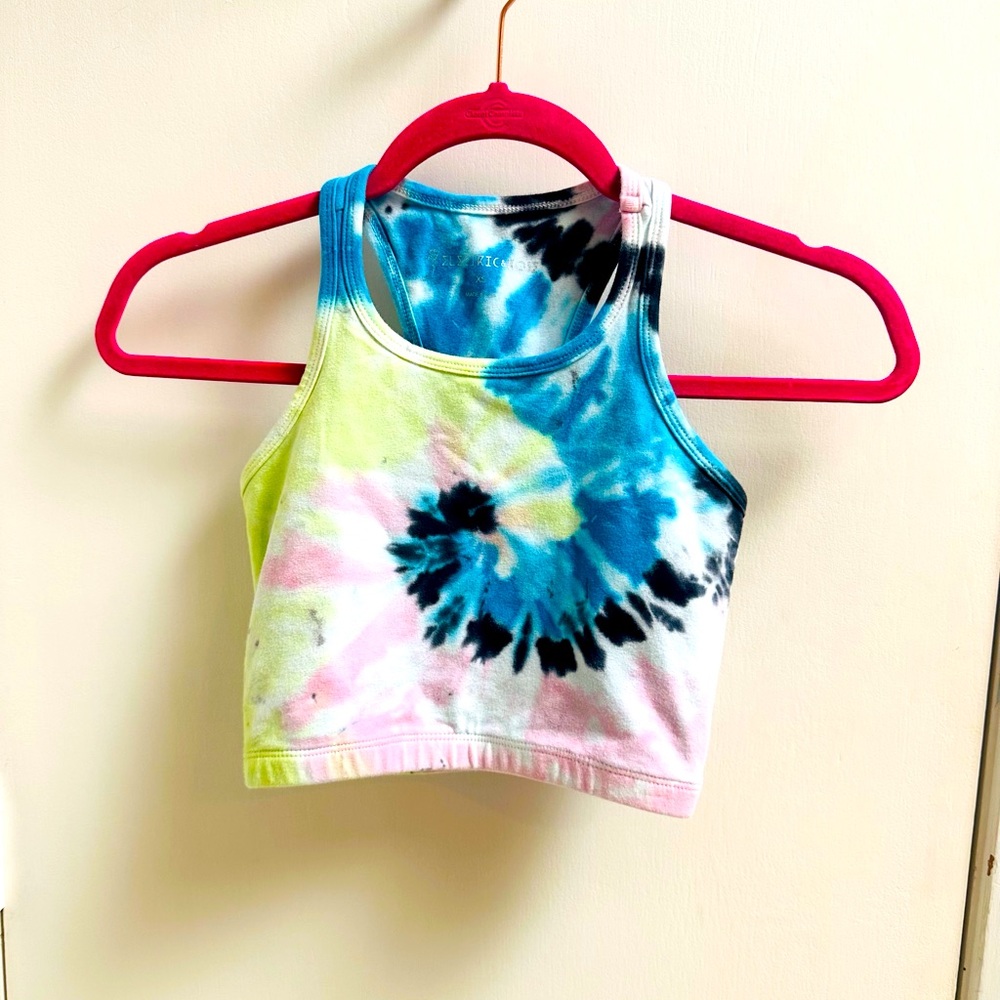 Electric & Rose Bella Tie Dye Cropped Tank Top Sz XS Multicolor NWT $98.00